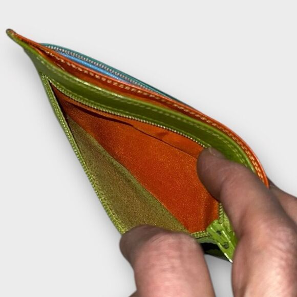 Multicolored Mywalit butter soft leather bifold credit card holder and zip purse - Picture 5 of 10